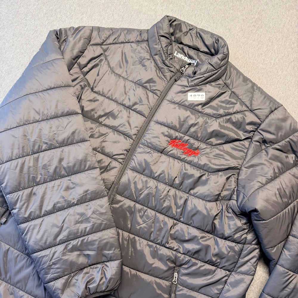 Landway Mens Kellogg's Puffer Jacket Black Polyloft Insulation 2XL 1878